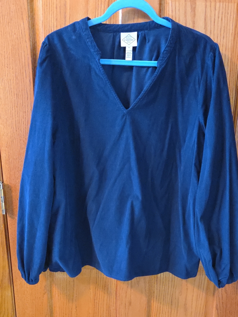 St. John's Bay Navy V-Neck Long Sleeve Tunic